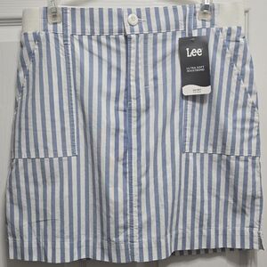 Lee Blue and White Striped Skirt